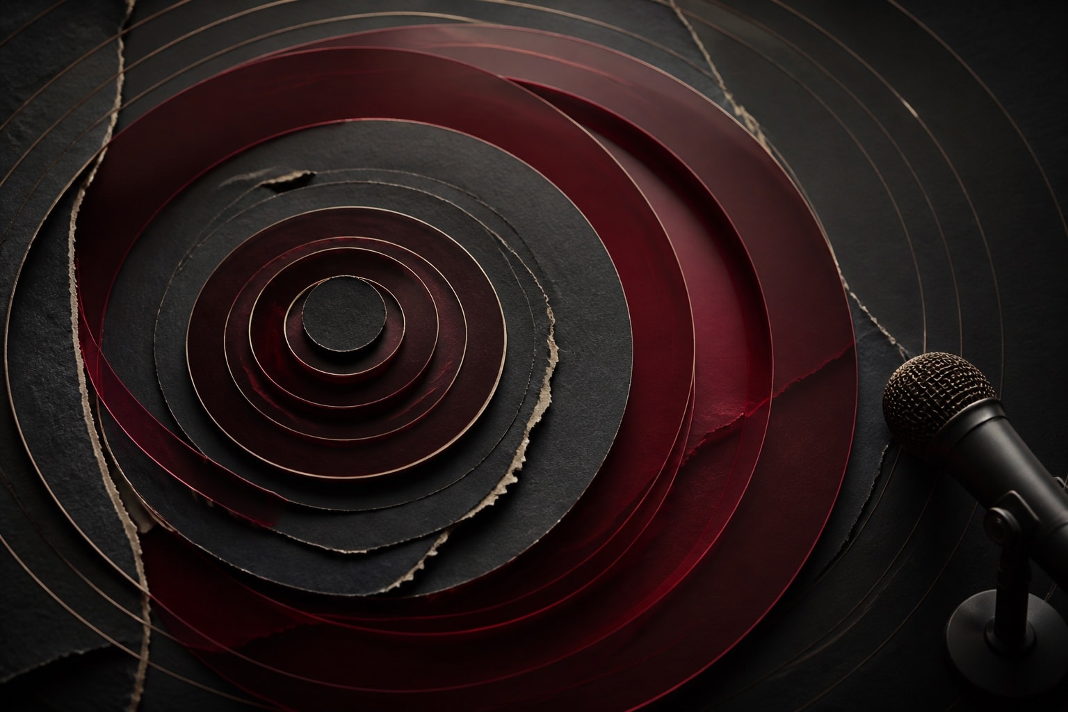 Dark abstract sound rings for the ZincWorld blog